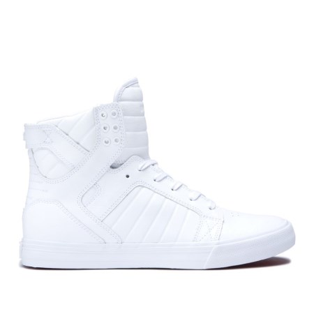 Supra Skytop Womens High Tops Shoes White UK 35THO